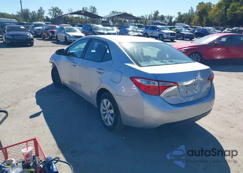 2016 Toyota Corolla Le z USA, uszkodzony, nr VIN 5YFBURHE7GP444994